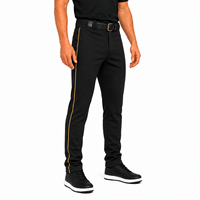 Celana Baseball Pria Musim Panas Custom Print dengan List Samping, Model Tapered, Bahan Bernapas, Lapisan Ganda di Lutut, Pakaian Latihan Tim, Pembelian Grosir