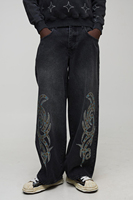Pantalones Vaqueros Baggy Distressed de Diseño Original para Hombre, Novedad, Estilo Polar, para Patinadores, Tallas Grandes