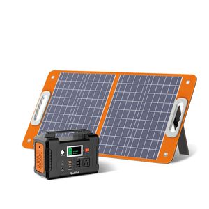 Station d'alimentation portable FlashFish 40800mAh, générateur solaire 200W, prise AC 110V, 2 ports DC, 3 ports USB, USB C/QC3.0 - Product Image 1