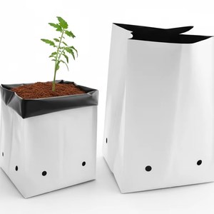 Bolsas de Cultivo de Plástico Ecológicas Desechables al por Mayor, Negras y Blancas, Interior/Exterior de 16 mm, para Viveros, Hidroponía y Agricultura - Product Image 6