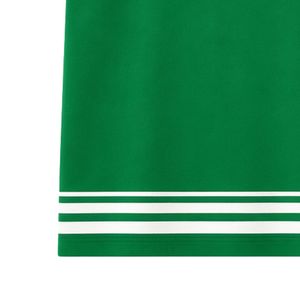 Green And <b>White</b> Women Short Sleeve T Shirt And Straight Leg Pants Lounge <b>Set</b> Custom Casual Two <b>Piece</b> Outfit With Contrast Stripe - Product Image 5