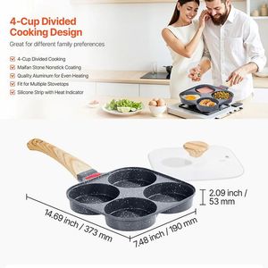 Padella per Omelette con Coperchio per Pancake, Hamburger e Sandwich, Padella Resistente per Colazione - Product Image 2