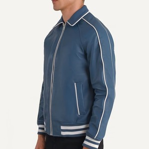 Men Varsity <b>Jacket</b> Custom Embroidered College Letterman Coat Premium Wool <b>Leather</b> OEM ODM Manufacturing Service - Product Image 2