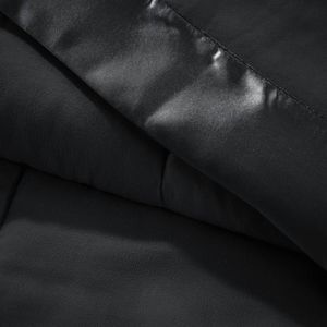 Couverture de lit alternative en duvet légère avec garniture élégante en satin - Product Image 5