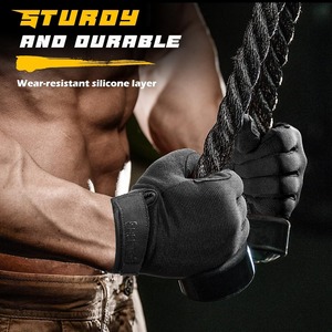 Gants de sport pour hommes, à doigts entiers, respirants, extensibles, avec paume rembourrée et grip en silicone pour la musculation, les tractions et l'entraînement. - Product Image 5