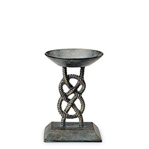 Support de bougie en aluminium haut de gamme, fait main, abstrait et artistique, porte-bougie moderne décoratif pour table, accent de décoration intérieure - Product Image 2