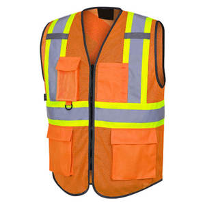 Autumn Work Wear Safety <b>Vest</b> Breathable Reflective Multi Pocket Engineer <b>Utility</b> <b>Vest</b> Durable Construction Work Clothing - Product Image 3