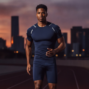 Premium Quality Compression T Shirt Men High Elastic Fitness Wear Wholesale Custom <b>Logo</b> Running Athletic Sports Tee - Product Image 5