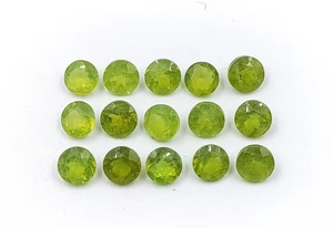 Piedra Preciosa Natural Verde Vessonite, Corte Brillante Redondo Facetado, 5*5 mm, Cristal Curativo para Joyería, Precio al por Mayor - Product Image 5
