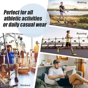 Shorts de sport pour hommes 5/7" avec taille élastique, décontractés, style pyjama, avec poches, pour l'entraînement - Product Image 5