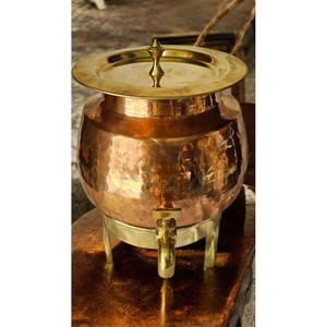 Distributeur d'eau en cuivre ATTRO avec couvercle, design martelé, grande capacité, pour usage domestique - Product Image 6