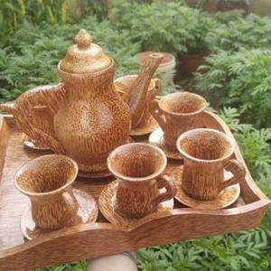 Taza de Té de Madera de Coco de Estilo Vintage, Recipiente Rústico para Beber, para Mostradores de Cafetería, Decoración de Cocina y Servicio de Café, Hecho en Vietnam - Product Image 1