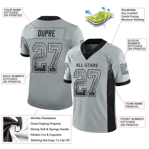 Wholesale Authentic American Football Jersey Drift Fashion Vegas <b>Gold</b> Green White <b>Mesh</b> Football Jersey Breathable Sports Jersey - Product Image 4