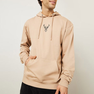 Sudadera con Capucha para Hombre, Estilo Relaxed Fit, Diseño Moderno con Estampado Gráfico, Estilo Urbano, Acabado Sólido con Impresión en Relieve - Product Image 1