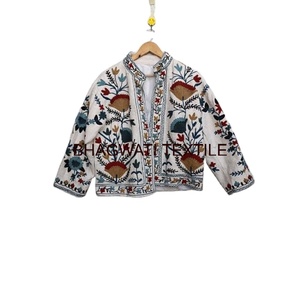 Haute qualité manteau coton Suzani vêtements d'extérieur bohème veste d'hiver vêtements de plage robe courte vêtements d'hiver broderie veste - Product Image 1