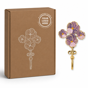 Latest Purple Orchid Flower <b>Wall</b> Hook Handmade Decorative Aluminum Coat Hanger Luxury Floral <b>Wall</b> Mounted Home Decor Gift - Product Image 1