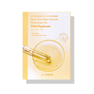 Mascarilla Facial Diaria en Ampolla The Saem Dewy Shot, 10 Unidades, Vegana, con Ácido Hialurónico Hidratante para el Rostro - Product Image 1