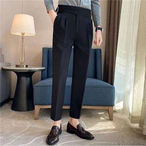 Nuevos Pantalones de Vestir a Rayas para Hombre, Corte Slim Fit, Formales de Negocios, Casuales de Oficina, Diseño Elegante y Moderno, OEM ODM - Product Image 1