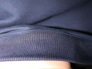 Sweat-shirt à col montant ALPHA XI bleu marine, 100% coton, avec broderie appliquée bleu ciel, col large, CLUSH SPORTS - Product Image 5