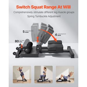 Multi-Function Deep Sissy Squat Machine Easy Setup Foldable Core Waistline <b>Trainer</b> for Leg Muscle <b>Thigh</b> <b>Exerciser</b> - Product Image 4