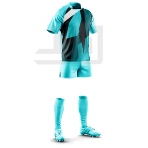 Ensemble short et maillot de rugby personnalisé avec impression numérique et broderie 3D, respirant, coupe-vent, sans couture, écologique, antibactérien, 100% - Product Image 3