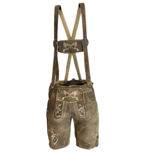 Ahdus Trachten Exports - Pantalones Cortos de Cuero de Cabra de Primera Calidad para Hombre, Estilo Bávaro, Talla Grande, Hasta la Rodilla, Tejidos - Product Image 3