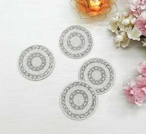 NOVA STAR CRAFT Modern Seed Beads Embroidery Palms Tree Customizable Coasters Interior Decoration Colorful Handmade Beaded - Product Image 2