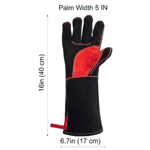 Gants de soudure en cuir faits à la main de haute qualité, résistants à la chaleur, pour usage extérieur et domestique (vente en gros) - Product Image 2