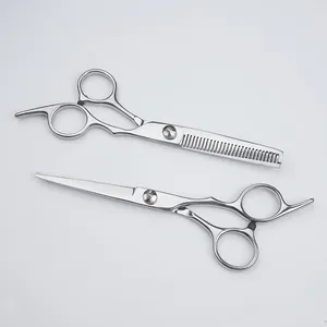 Ensemble de ciseaux de coiffure professionnels, ciseaux droits et ciseaux à effiler pour usage en salon de coiffure - Product Image 2
