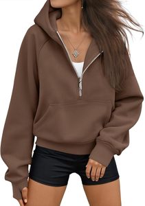 Sudadera con Capucha Unisex Rosa de Harry Johnson Production, Media Cremallera, Corte Regular, Felpa de Algodón, Color Sólido, Estilo Casual para Otoño - Product Image 5