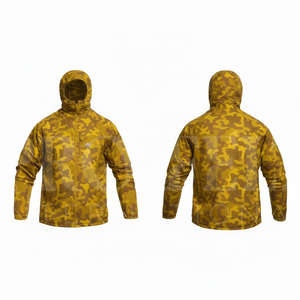 Veste coupe-vent légère et imperméable en polyester camouflage à capuche, personnalisée, pour homme, directement de l'usine - Product Image 4