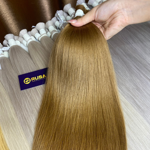 ผมต่อแบบเวอร์จิ้นแท้จากเวียดนาม สีบลอนด์ แบบซุปเปอร์ดับเบิ้ลดรอน ขายส่งจำนวนมาก ไม่มีส่วนผสมของเส้นใยสังเคราะห์ - Product Image 6