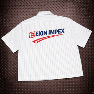 Boxy Letter Mandarin Collar <b>Dress</b> Shirt <b>Men</b> High Quality Casual Clothing Streetwear Button Flannel Fabric Breathable Quick Dry - Product Image 2