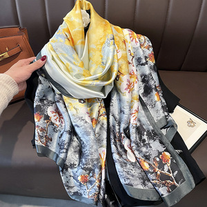 Kneka Muslim Solid 100% <b>Silk</b> Square Scarf for Women Multi-Functional Fashion Accessory All Seasons - Product Image 6