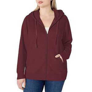 Prix de gros – Sweat à capuche pour femme 100 % coton, hiver, imprimé, broderie 3D, logo personnalisé, léger, en molleton bouclette - Product Image 1