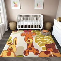 Tapis en laine 100% personnalisé, motif animal mignon, pour chambre d'enfant et aire de jeu bébé, durable, lavable, tapis et ensembles de tapis