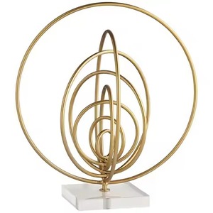 Unique Metal Sculpture Modern Art Figurine <b>Decorative</b> Showpiece for Home Living Room <b>Table</b> <b>Decor</b> Elegant Interior Accent Piece - Product Image 3