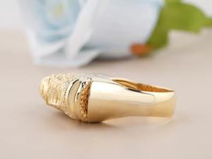 Anillo de Lujo para Hombre Chapado en Oro con Diamantes Cultivados en Laboratorio, Corte Brillante Redondo, Joyería Hip Hop para Fiesta y Regalo - Product Image 4