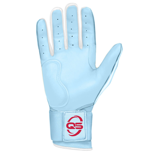 QASWA Sports Training Right/Left Cricket <b>Batting</b> Gloves <b>Light</b> Blue White Professional Lightweight Breathable Ergonomic Design - Product Image 3