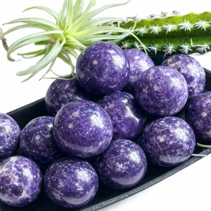 Natural Lepidolite Polished <b>Crystal</b> <b>Sphere</b> Healing Stone - Product Image 1
