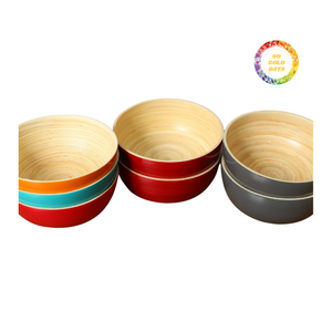 Tazón de Bambú con Forma Curva para Exhibición, Almacenamiento y Fines Decorativos - Product Image 2