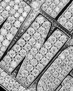 Collar Personalizado Estilo Hip Hop con Letra de Moissanita VVS, Chapado en Oro de 18K sobre Plata 925, con Colgante de Nombre con Engaste de Garra Certificado para Hombre - Product Image 2