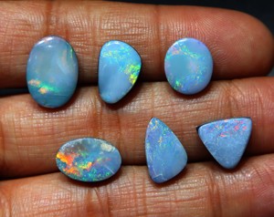 Natural Genuine Australian <b>Opal</b> Doublet Loose Stone Solid <b>Opal</b> High Quality <b>Opal</b> Doublet cabochon for Jewelry Making Wholesale - Product Image 2