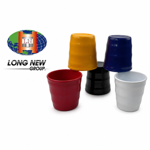 LONGNEW Custom PET <b>Plastic</b> Wavy Grip Multi-color Drinking Cup | Eco-Friendly Reusable Molded Cup | Taiwan Manufacturer - Product Image 1