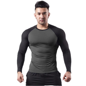 Nueva llegada 2026: Último diseño de fitness en oferta, camiseta de gimnasio de manga larga de secado rápido personalizada para adultos, ajuste delgado y compresión. - Product Image 1