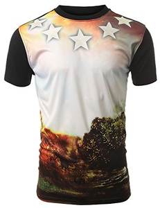 T-shirt d'été pour homme à manches courtes, impression numérique par sublimation, séchage rapide, tendance, en spandex/polyester - Product Image 5