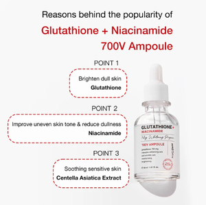 Ensemble de soins de la peau Angel's Liquid Glutathione Niacinamide 700V, essence, ampoule, crème, éclaircissant, blanchissant, hydratant, anti-âge - Product Image 4