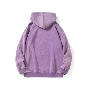 Custom Vintage Distress <b>Paint</b> Hoodie Acid Wash Heavyweight Sun Faded Hoodie Men Cotton French Terry Oversized Men's Hoodies - Product Image 4