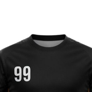 Men Black <b>Gold</b> Two Tone Handball Uniform Jersey Short Sleeve Athletic Sports Wear Polyester Match Training Clothing - Product Image 5