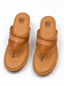 Sandalias Planas de Mujer con Diseño Estampado, Punta Abierta, Parte Superior de PU Raxine Suave, Suela de Raxine, Transpirables, Antideslizantes, Casuales para Metal - Product Image 3